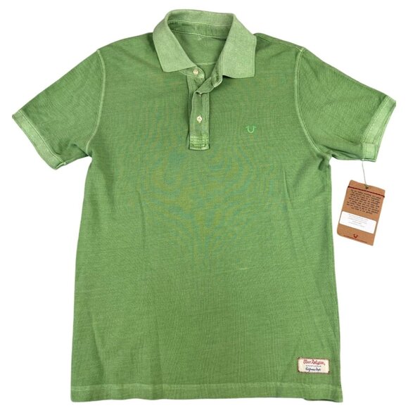 True Religion Other - True Religion Mens Sportswear Spring 2013 Embroidery Pique Polo Shirt Green